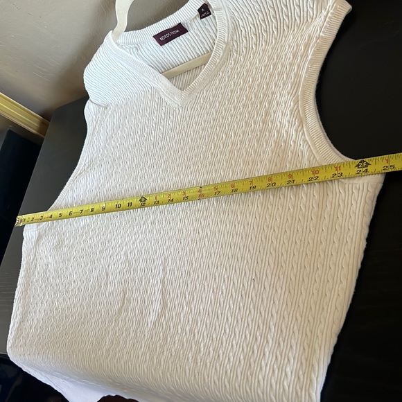 Nordstrom Men’s sweater vest color cream 100%cotton Vneck size XL - Picture 7 of 12
